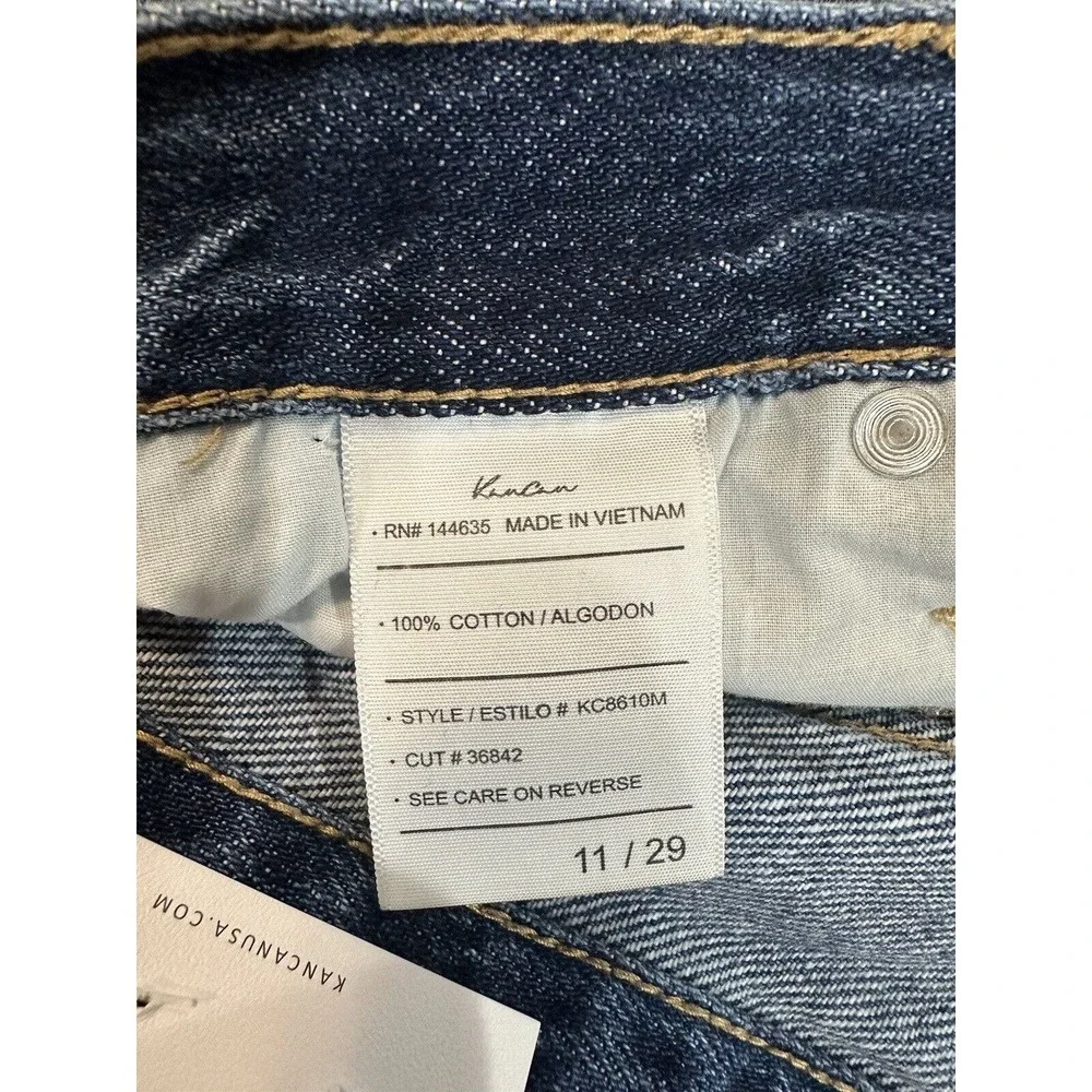 NWT KANCAN Ivy High Rise Button Fly Mom Jean Shorts Distressed Frayed Size 11/29